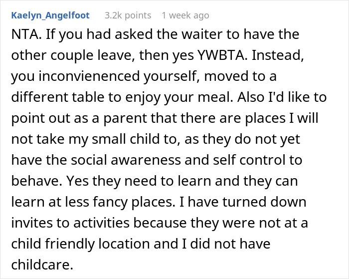 Mom Causes A Scene At A Restaurant After Overhearing That This Couple Wants To Switch Tables Due To Her Crying Baby Mom Causes A Scene At A Restaurant After Overhearing That This Couple Wants To Switch Tables Due To Her Crying Baby