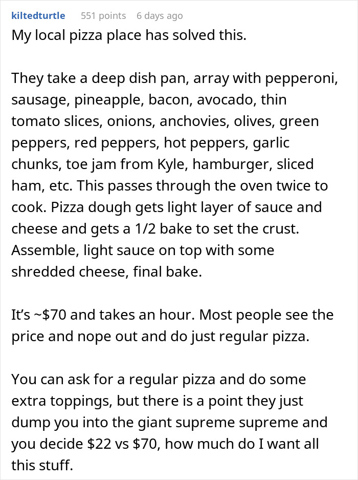 Pizza Maker Tries To Explain To Couple That They Ordered Too Many Toppings And The Pizza Won&rsquo;t Cook, They Insist And The Worker Maliciously Complies