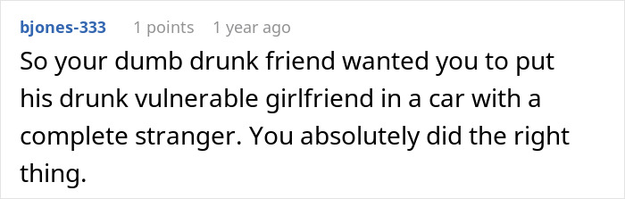 Guy Is Told Off By His Friend For Taking His Drunk Fianc&eacute;e Home Instead Of Calling An Uber For Her