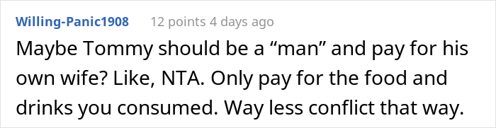 "He Was Absolutely Appalled": Guy Refuses To Pay For His Friend's Wife's Meals Anymore, Drama Ensues