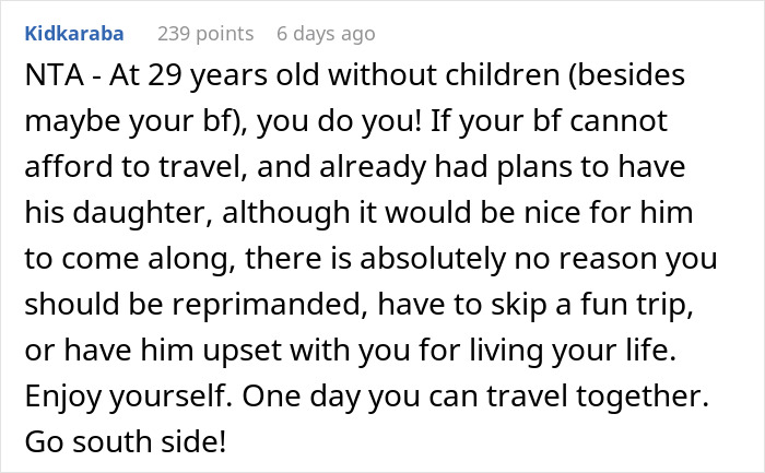 &ldquo;[Am I The Jerk] For Going On A Weekend Trip Alone That My Partner Couldn&rsquo;t Afford?&rdquo;