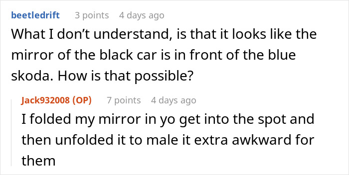 Guy Spots Two Cars Taking Up Multiple Spaces So Nobody Parks Next To Them, Finds A Satisfying Way To Get His Point Across Guy Spots Two Cars Taking Up Multiple Spaces So Nobody Parks Next To Them, Finds A Satisfying Way To Get His Point Across