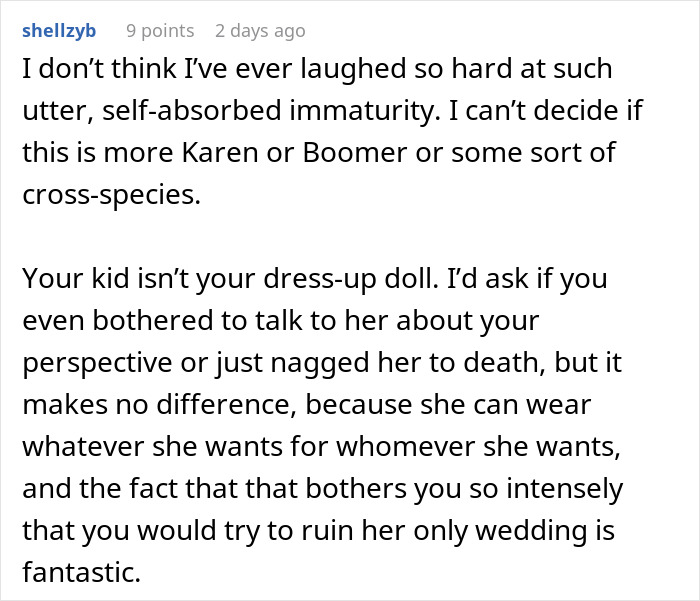 Mom Wonders If She's A Jerk For Wearing Jeans To Daughter's Wedding To Prove A Point, Gets A Reality Check Online Mom Wonders If She's A Jerk For Wearing Jeans To Daughter's Wedding To Prove A Point, Gets A Reality Check Online