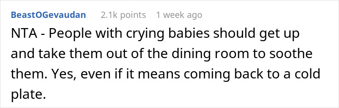 Mom Causes A Scene At A Restaurant After Overhearing That This Couple Wants To Switch Tables Due To Her Crying Baby Mom Causes A Scene At A Restaurant After Overhearing That This Couple Wants To Switch Tables Due To Her Crying Baby