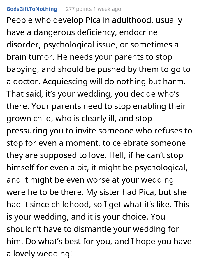 Drama Ensues After Groom Says 'No' To Accommodating Brother's Extreme Eating Disorder At His Wedding