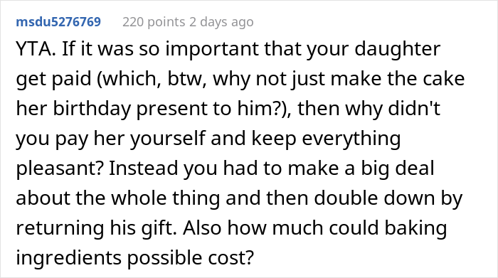 Man Refuses To Pay His Stepdaughter For The Cake She Baked For His Birthday, Family Drama Ensues Man Refuses To Pay His Stepdaughter For The Cake She Baked For His Birthday, Family Drama Ensues