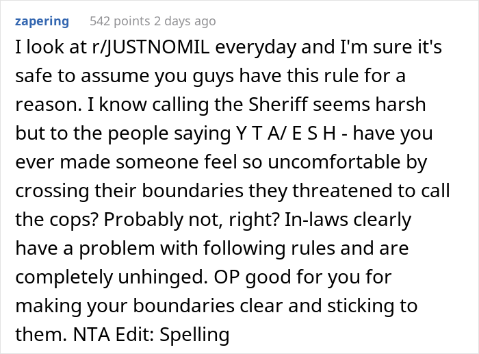 Manipulative In-Laws Refuse To Leave After Showing Up Uninvited, Their Son Doesn't Give In And Gets The Police To Remove Them From The Property