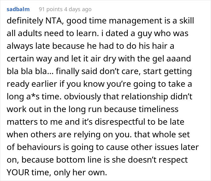 "Am I The Jerk For Leaving My Girlfriend Behind Because She Was Taking Too Long To Get Ready?"