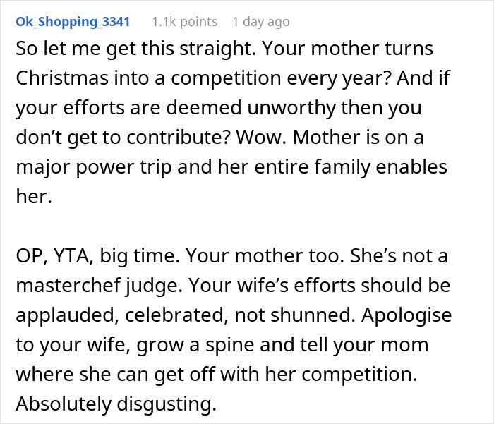 Guy Can't Believe His Wife Wants To Bail On Family Christmas Because Of His Mom's Tradition, The Internet Gives Him A Reality Check