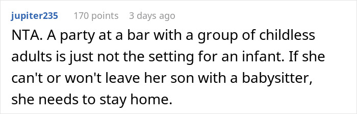 New Mom Snaps After Being Told Not To Bring Her 5-Month-Old To A Work Outing New Mom Snaps After Being Told Not To Bring Her 5-Month-Old To A Work Outing