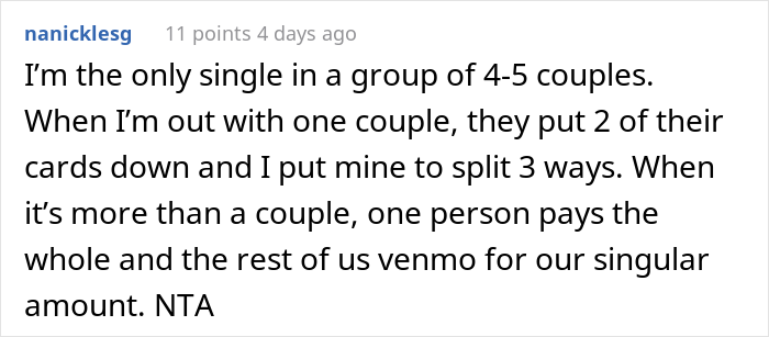 "He Was Absolutely Appalled": Guy Refuses To Pay For His Friend's Wife's Meals Anymore, Drama Ensues