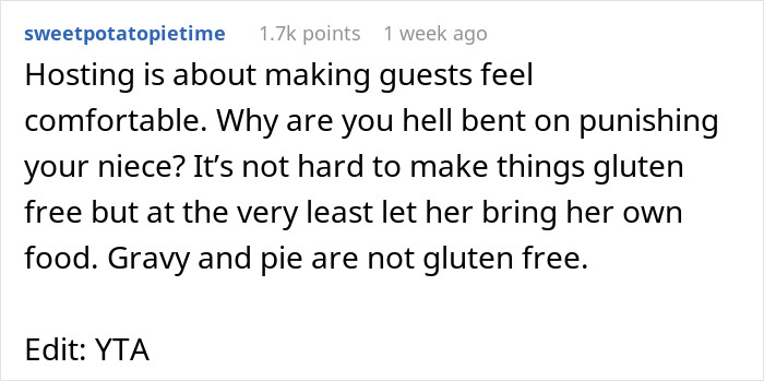 Man Refuses To Accommodate Niece&rsquo;s &ldquo;Special&rdquo; Diet For Thanksgiving, Divides The Family And The Internet