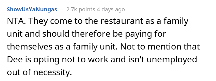 "He Was Absolutely Appalled": Guy Refuses To Pay For His Friend's Wife's Meals Anymore, Drama Ensues