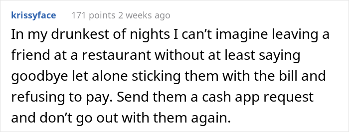 Friends Bail From Restaurant Before Check Arrives And Refuse To Pay This Woman Back For It, She Complains To The Birthday Girl's Mother