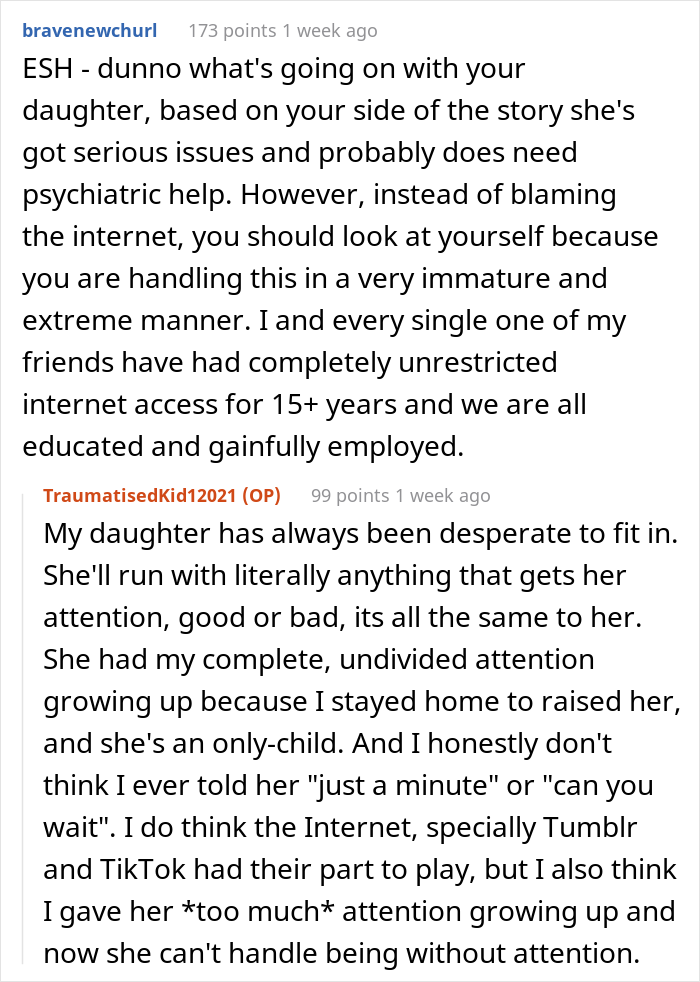 Mom Asks For Advice After She Finds Out Her Adult Daughter Has Been Making TikToks About How She "Traumatized" Her, So She Disconnects The Internet Mom Asks For Advice After She Finds Out Her Adult Daughter Has Been Making TikToks About How She "Traumatized" Her, So She Disconnects The Internet