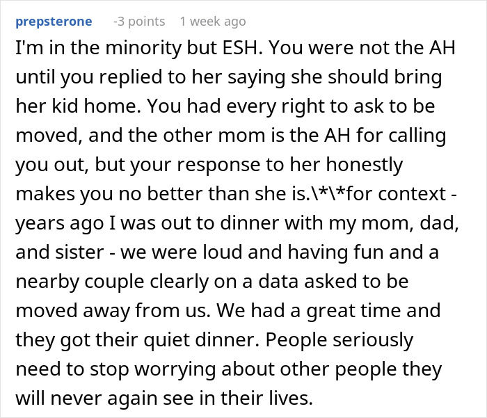 Mom Causes A Scene At A Restaurant After Overhearing That This Couple Wants To Switch Tables Due To Her Crying Baby Mom Causes A Scene At A Restaurant After Overhearing That This Couple Wants To Switch Tables Due To Her Crying Baby