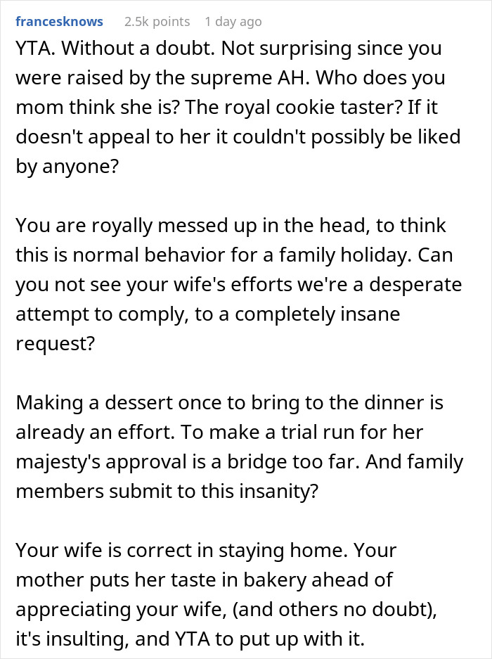Guy Can't Believe His Wife Wants To Bail On Family Christmas Because Of His Mom's Tradition, The Internet Gives Him A Reality Check