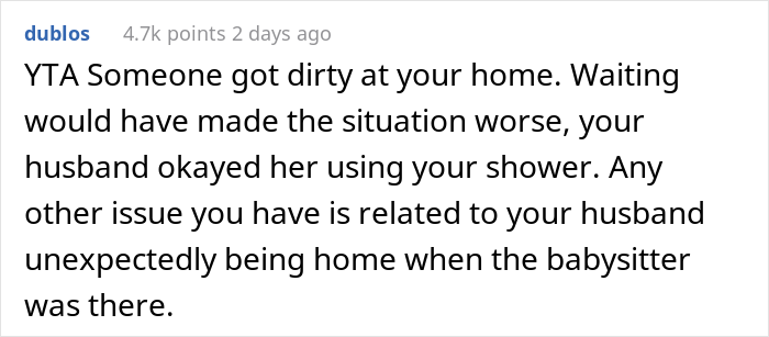 Woman Catches Babysitter Right After She Took A Shower At Their House, Blows Up At Her
