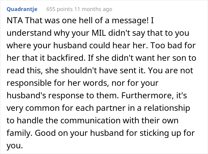 "[Am I The Jerk] For Showing My Husband The Text His Mom Sent Me And Causing Her To Be Disowned?"