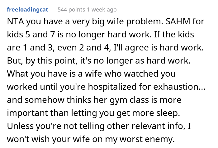 “I Ended Up Losing My Mind”: Man Asks If He Was Wrong To Yell At His Wife After She Woke Him Up To Help With The Kids “I Ended Up Losing My Mind”: Man Asks If He Was Wrong To Yell At His Wife After She Woke Him Up To Help With The Kids