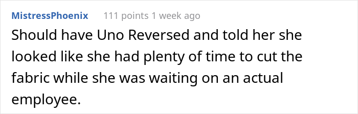 "I'm Going To Report You To A Manager!": 'Old White Lady' Mistakes Customer For An Employee, Gets Mocked Instead "I'm Going To Report You To A Manager!": 'Old White Lady' Mistakes Customer For An Employee, Gets Mocked Instead