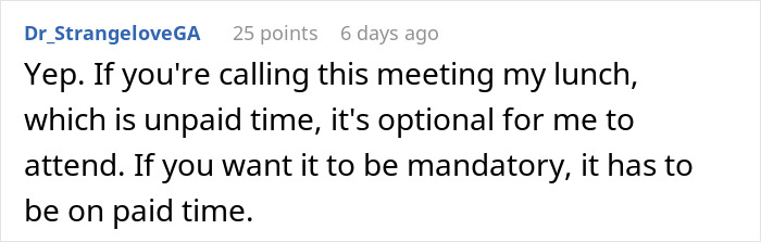 Employees Are Told Their Meeting With The CEO Counts As Lunch, So All 60 Of Them Maliciously Comply