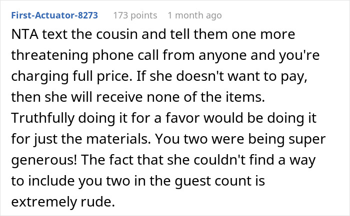 &ldquo;We&rsquo;ve Spent Close To $2,000 On All The Materials&rdquo;: Relatives Invoice Bride After Finding Out They Weren&rsquo;t Invited To The Wedding