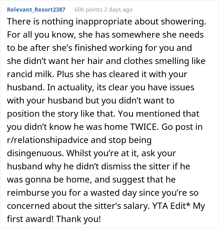 Woman Catches Babysitter Right After She Took A Shower At Their House, Blows Up At Her