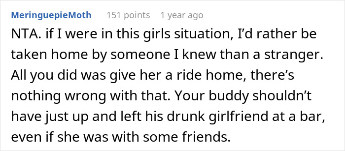 Guy Is Told Off By His Friend For Taking His Drunk Fianc&eacute;e Home Instead Of Calling An Uber For Her