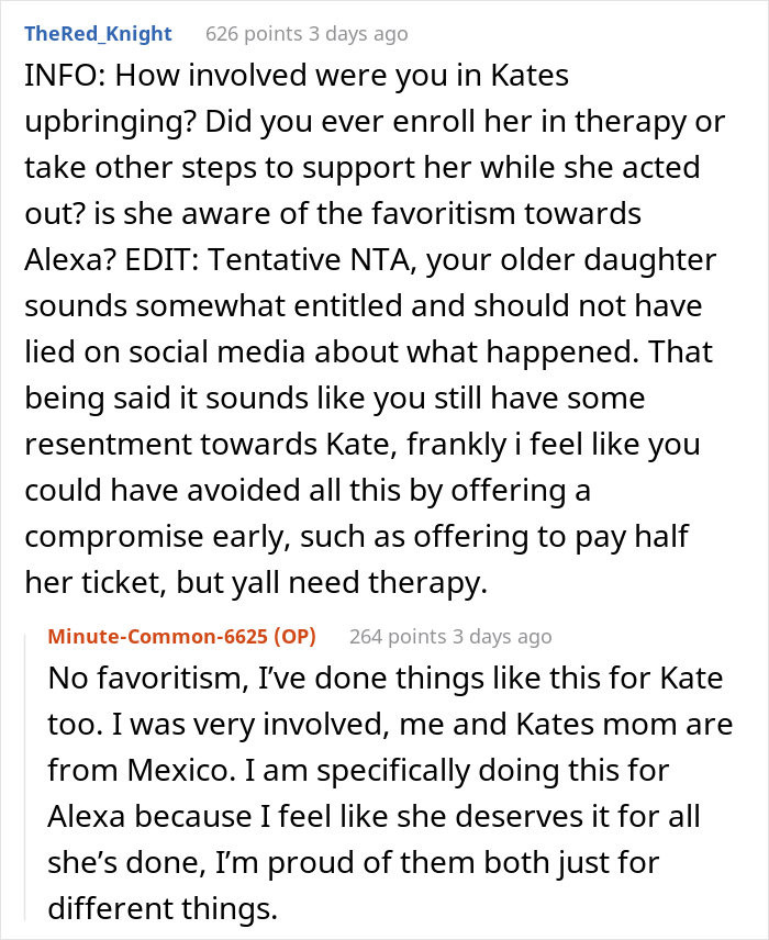 "Kate Was Absolutely Terrible In Her Teenager Years": Dad Doesn't Pay For His 23 Y.O. Daughter’s Plane Ticket But Covers The Younger Daughter’s Ticket "Kate Was Absolutely Terrible In Her Teenager Years": Dad Doesn't Pay For His 23 Y.O. Daughter’s Plane Ticket But Covers The Younger Daughter’s Ticket