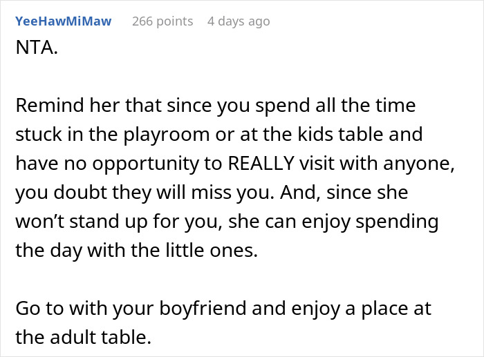 Woman Is Sick Of Having To Watch Her Cousins&rsquo; Children At Thanksgiving Gatherings, Decides To Spend It At Her Boyfriend&rsquo;s
