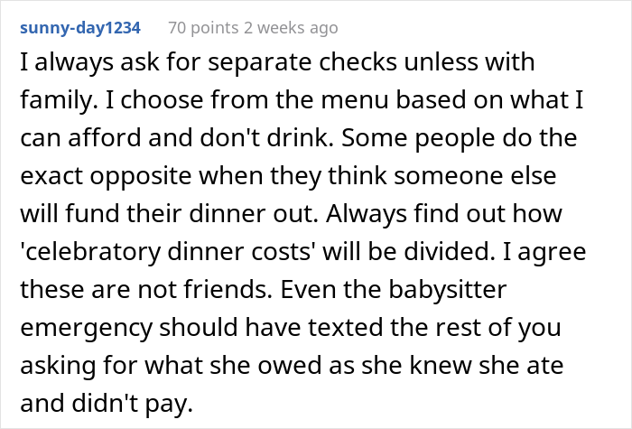 Friends Bail From Restaurant Before Check Arrives And Refuse To Pay This Woman Back For It, She Complains To The Birthday Girl's Mother