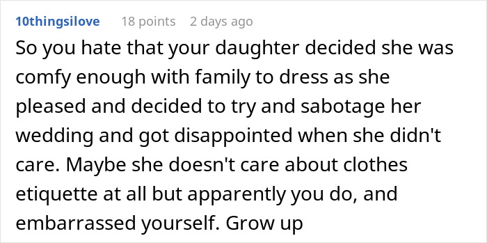 Mom Wonders If She's A Jerk For Wearing Jeans To Daughter's Wedding To Prove A Point, Gets A Reality Check Online Mom Wonders If She's A Jerk For Wearing Jeans To Daughter's Wedding To Prove A Point, Gets A Reality Check Online
