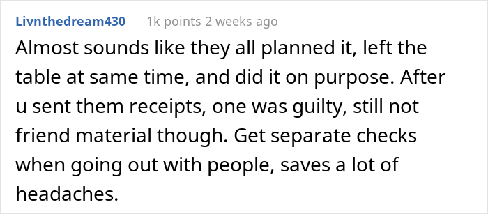 Friends Bail From Restaurant Before Check Arrives And Refuse To Pay This Woman Back For It, She Complains To The Birthday Girl's Mother