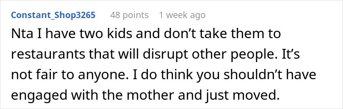 Mom Causes A Scene At A Restaurant After Overhearing That This Couple Wants To Switch Tables Due To Her Crying Baby Mom Causes A Scene At A Restaurant After Overhearing That This Couple Wants To Switch Tables Due To Her Crying Baby