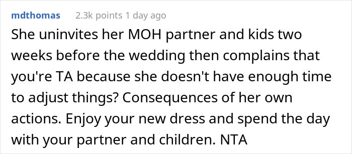 Bride Starts To Disinvite Guests Based On Moral Judgments, Her Maid Of Honor Decides To Drop Out Bride Starts To Disinvite Guests Based On Moral Judgments, Her Maid Of Honor Decides To Drop Out
