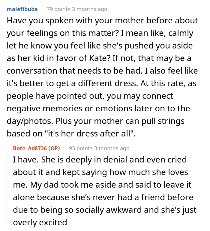 Woman Gets Called A “Psycho” For Uninviting Her SIL From Her Wedding As She Tried On Her Wedding Dress And Accidentally Ruined It Woman Gets Called A “Psycho” For Uninviting Her SIL From Her Wedding As She Tried On Her Wedding Dress And Accidentally Ruined It