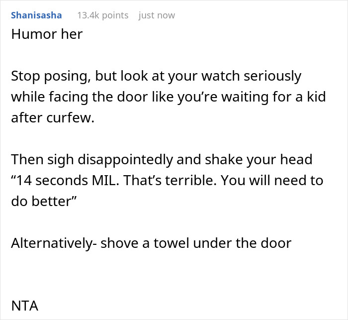 “My Husband Was Livid”: Woman Waits For Her MIL In The Bathroom In Weird Poses, Suspecting She Is Not Walking In On Her Accidentally “My Husband Was Livid”: Woman Waits For Her MIL In The Bathroom In Weird Poses, Suspecting She Is Not Walking In On Her Accidentally