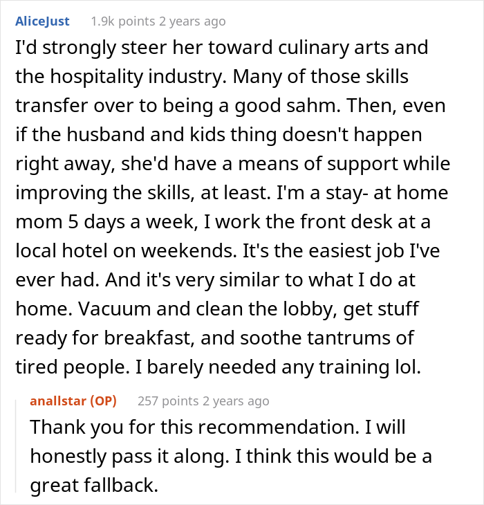 Daughter Reveals That Her Only Plan Is To Become A Stay-At-Home Mom And To Live With Parents Until Then, Her Mom Has None Of It