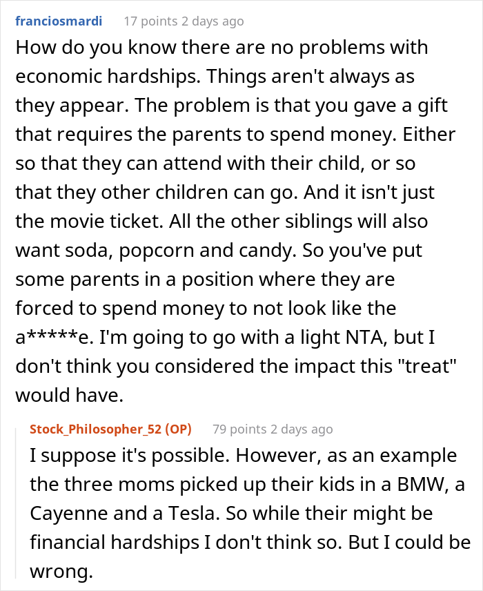 Parent Gives Their Son's Kindergarten Classmates Movie Vouchers, Calls Other Parents "Greedy" And "Cheap" After They Confront Them Parent Gives Their Son's Kindergarten Classmates Movie Vouchers, Calls Other Parents "Greedy" And "Cheap" After They Confront Them