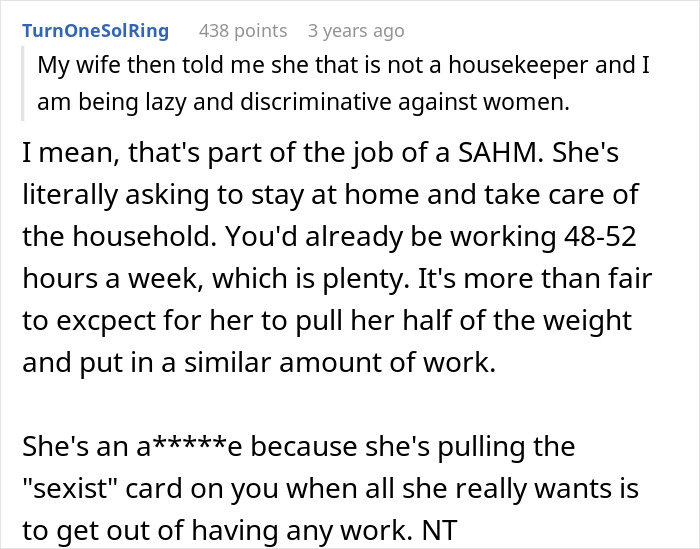 Woman Wants To Become A Stay-At-Home Mom, Husband Then Tells Her That She Would Have To Cover All The Housework While He Works, An Argument Ensues 