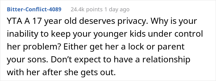 Internet Calls Out This Mother Who Doesn’t See The Problem With Her Daughter Complaining How Her Younger Brothers Keep Invading Her Privacy Internet Calls Out This Mother Who Doesn’t See The Problem With Her Daughter Complaining How Her Younger Brothers Keep Invading Her Privacy