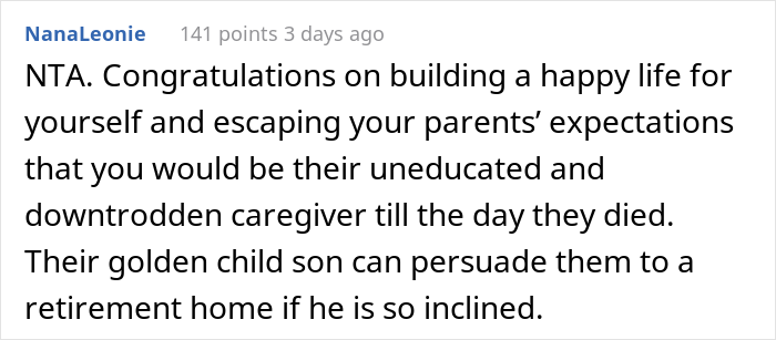 Elderly Parents Expect Their Daughter To Take Them In, Are Furious When She Says The Best She Can Do Is To Put Them In A Senior Home