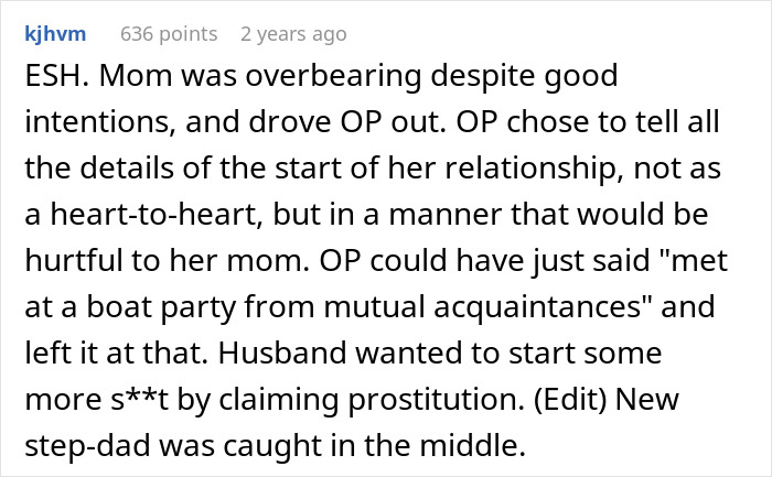 &ldquo;AITA For Refusing To Lie To My Mother&rsquo;s Husband About How I Met My Husband?&rdquo;