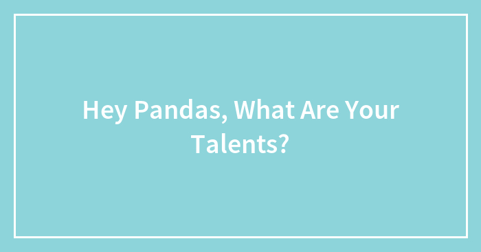 Hey Pandas, What Are Your Talents?