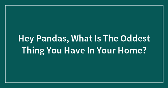 Hey Pandas, What Is The Oddest Thing You Have In Your Home? (Closed)