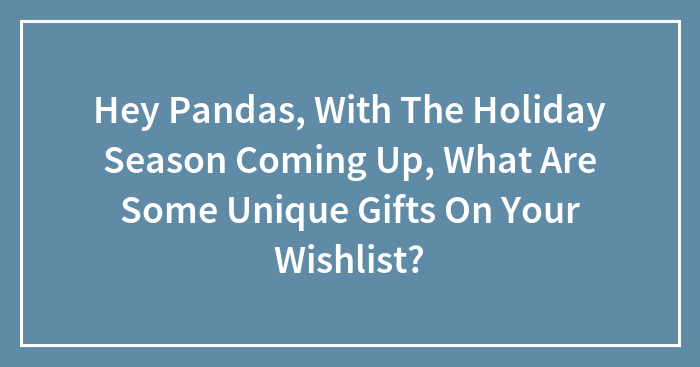 Hey Pandas, With The Holiday Season Coming Up, What Are Some Unique Gifts On Your Wishlist? (Closed)