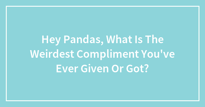 Hey Pandas, What Is The Weirdest Compliment You’ve Ever Given Or Got?