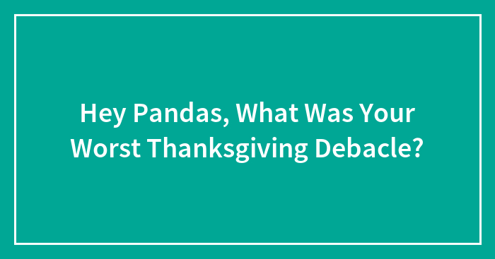 Hey Pandas, What Was Your Worst Thanksgiving Debacle? (Closed)