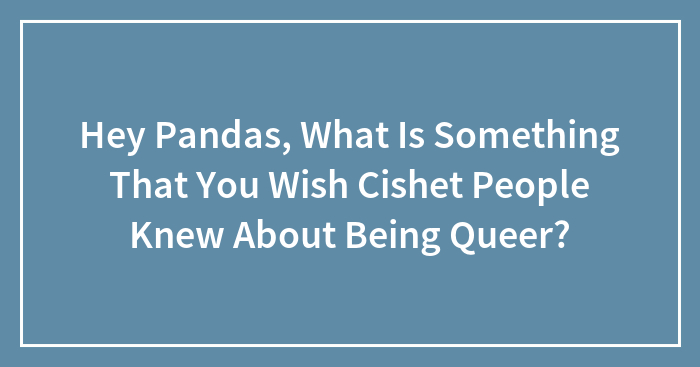 Hey Pandas, What Is Something That You Wish Cishet People Knew About Being Queer? (Closed)